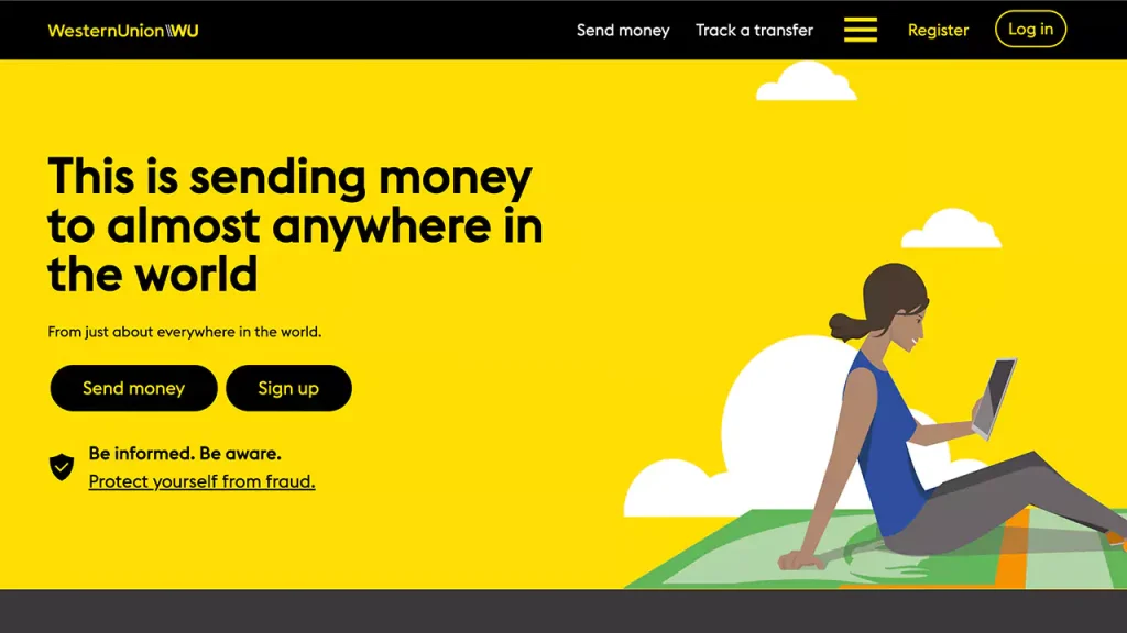 use Western Union to get paid in cash