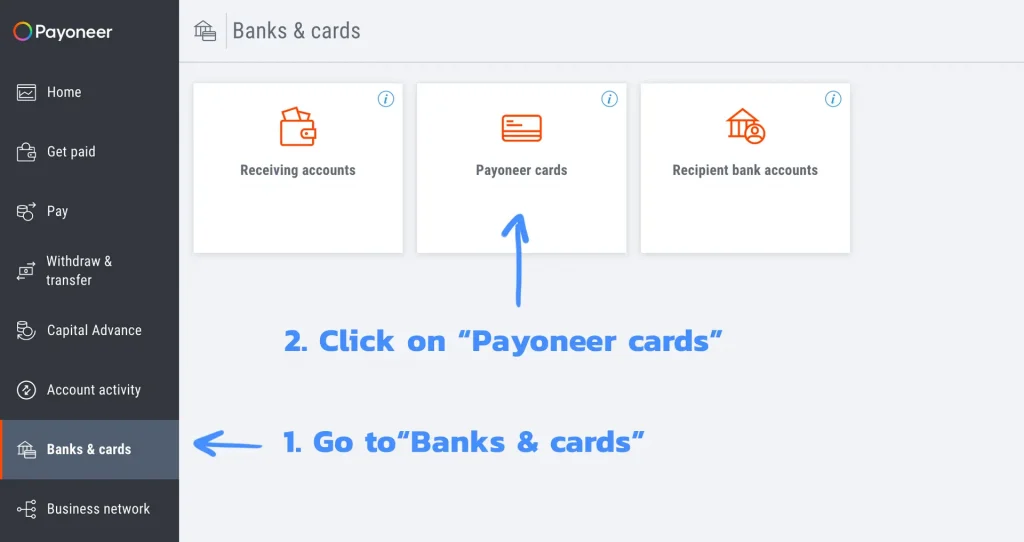 How to get the Payoneer Card 1